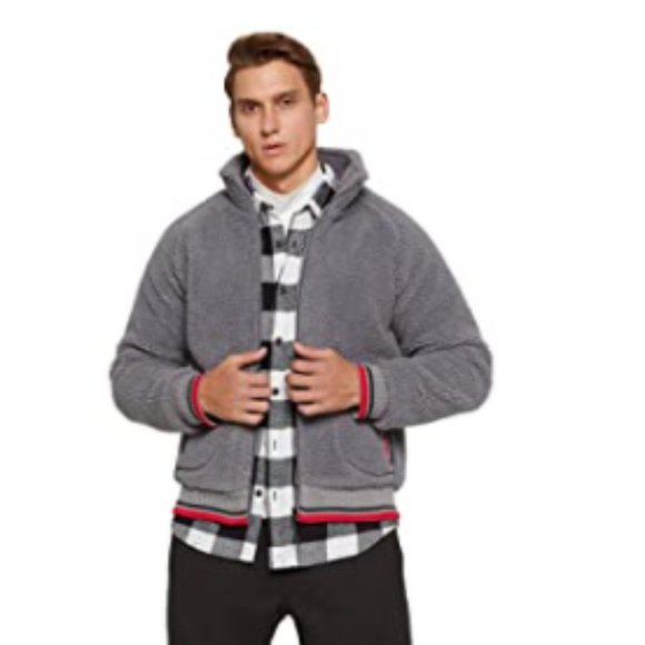ZITY Men's Grey Fleece Sports Cardigan - Picture 4 of 5